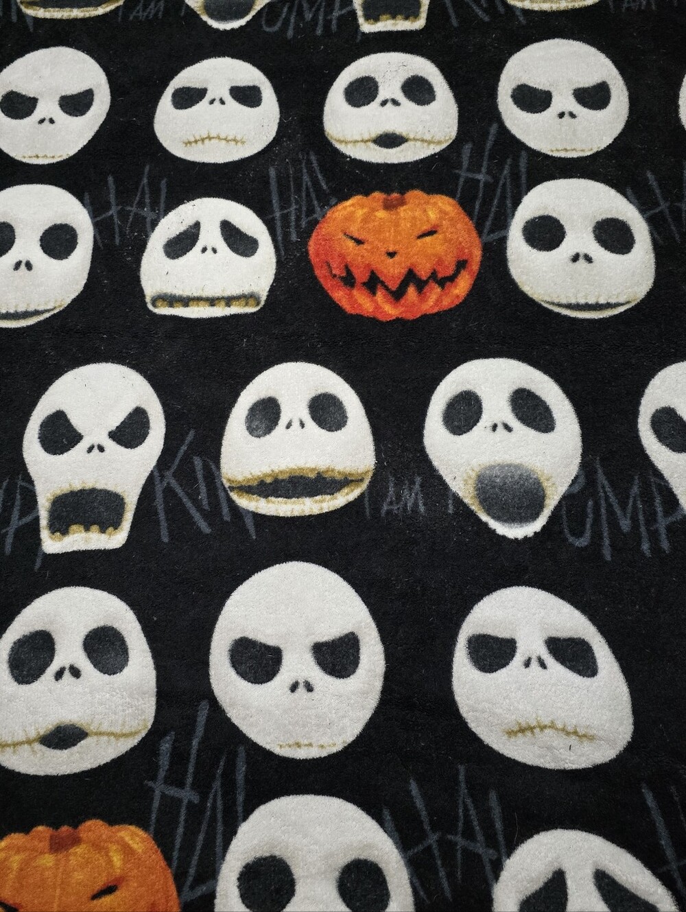 Disney Jack Skellington Pumpkin Twin Fleece Blanket 60" x 90" Nightmare Before